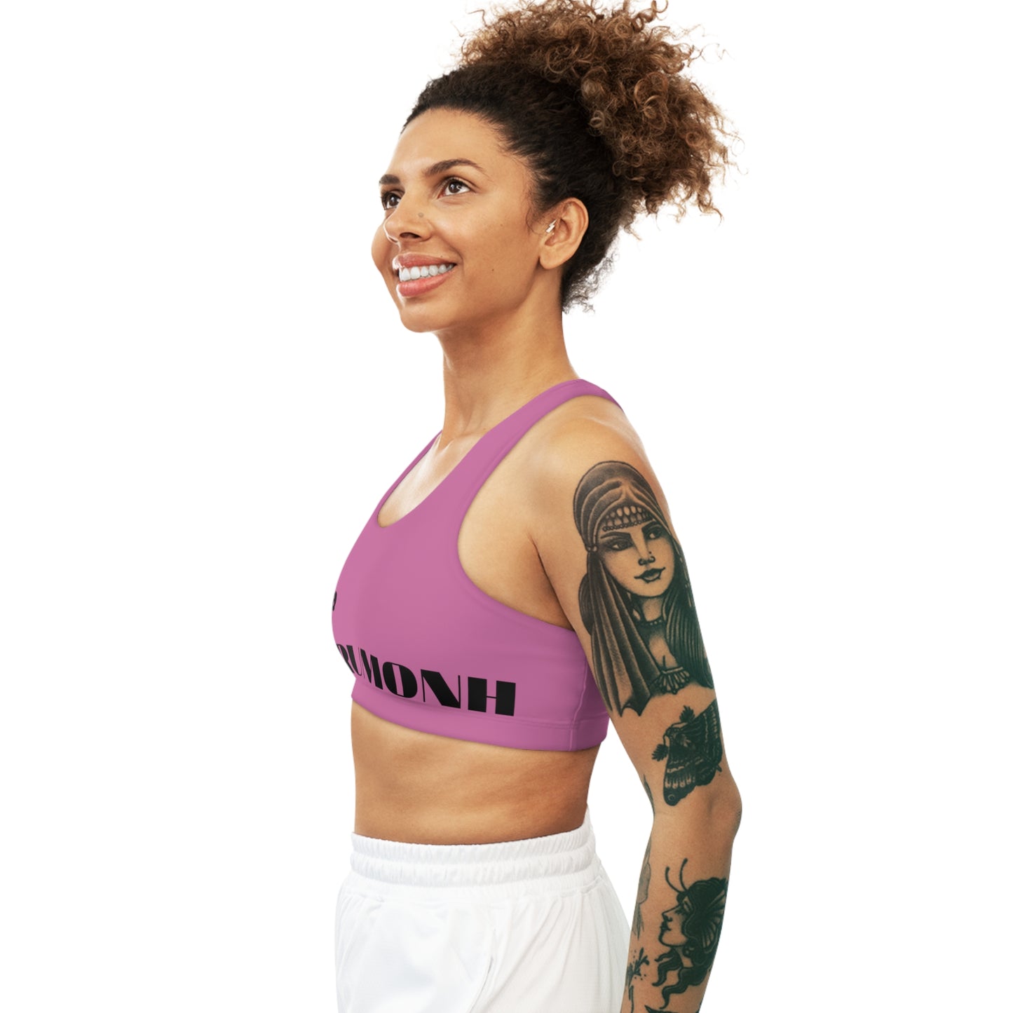 GRUMONH Seamless Sports Bra Pink