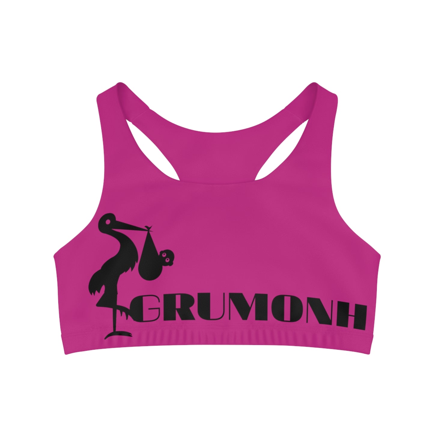 GRUMONH Seamless Sports Bra Dark Pink