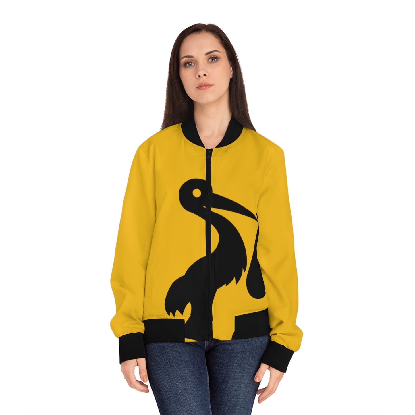 GRUMONH - Women's Bomber Jacket Yellow