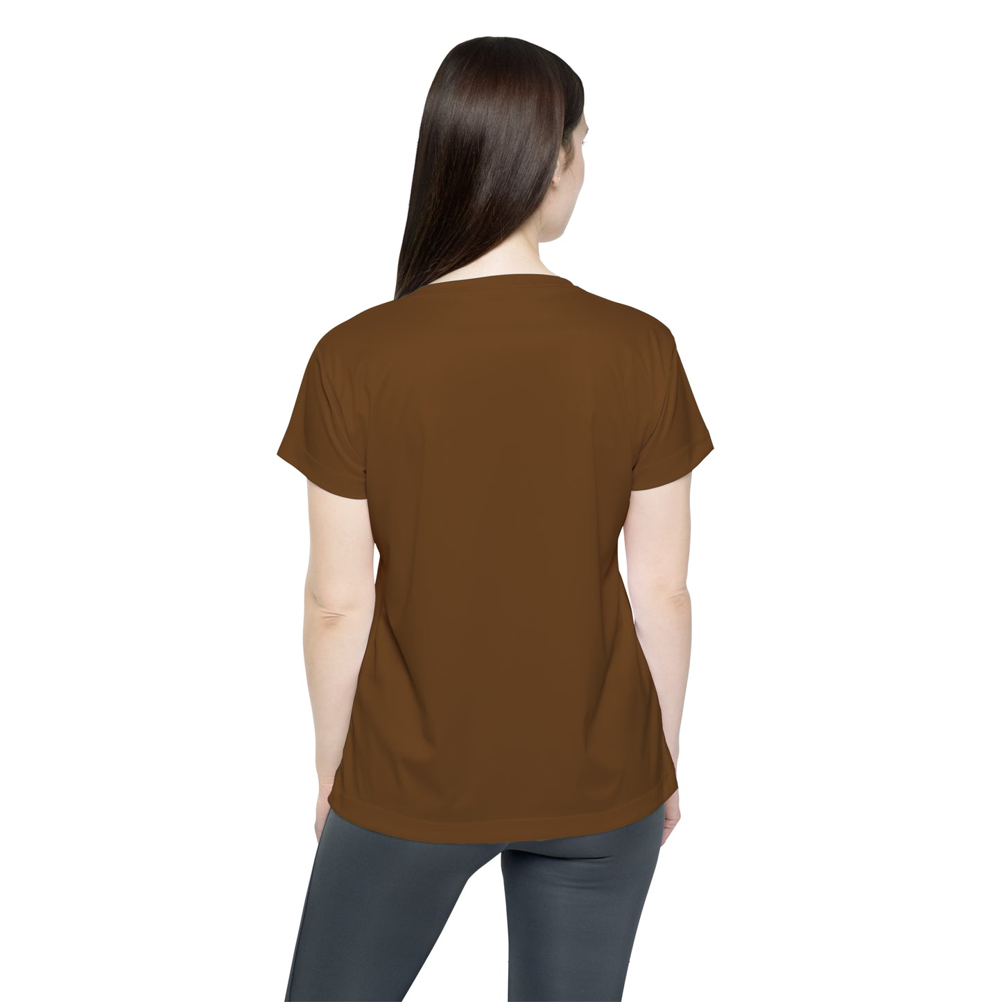 GRUMONH Women's Sports Jersey Brown
