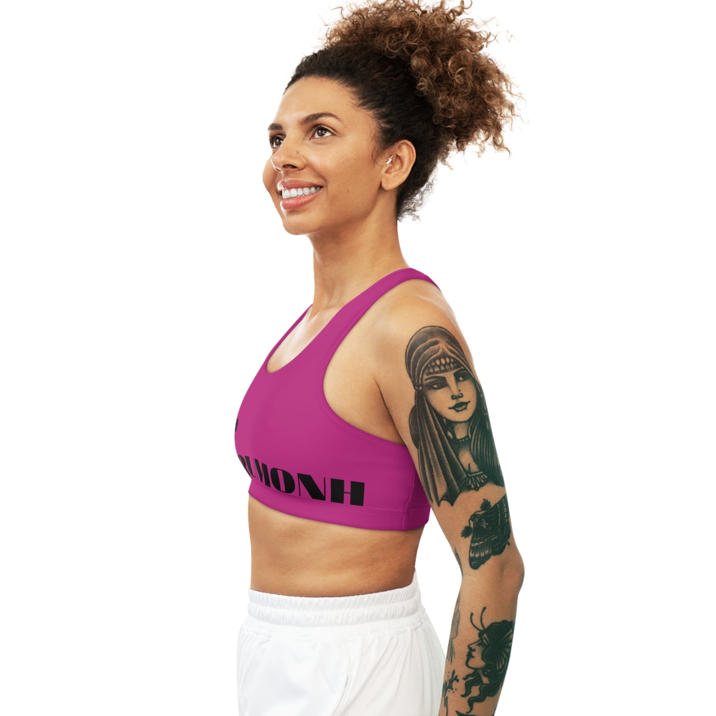 GRUMONH Seamless Sports Bra Dark Pink
