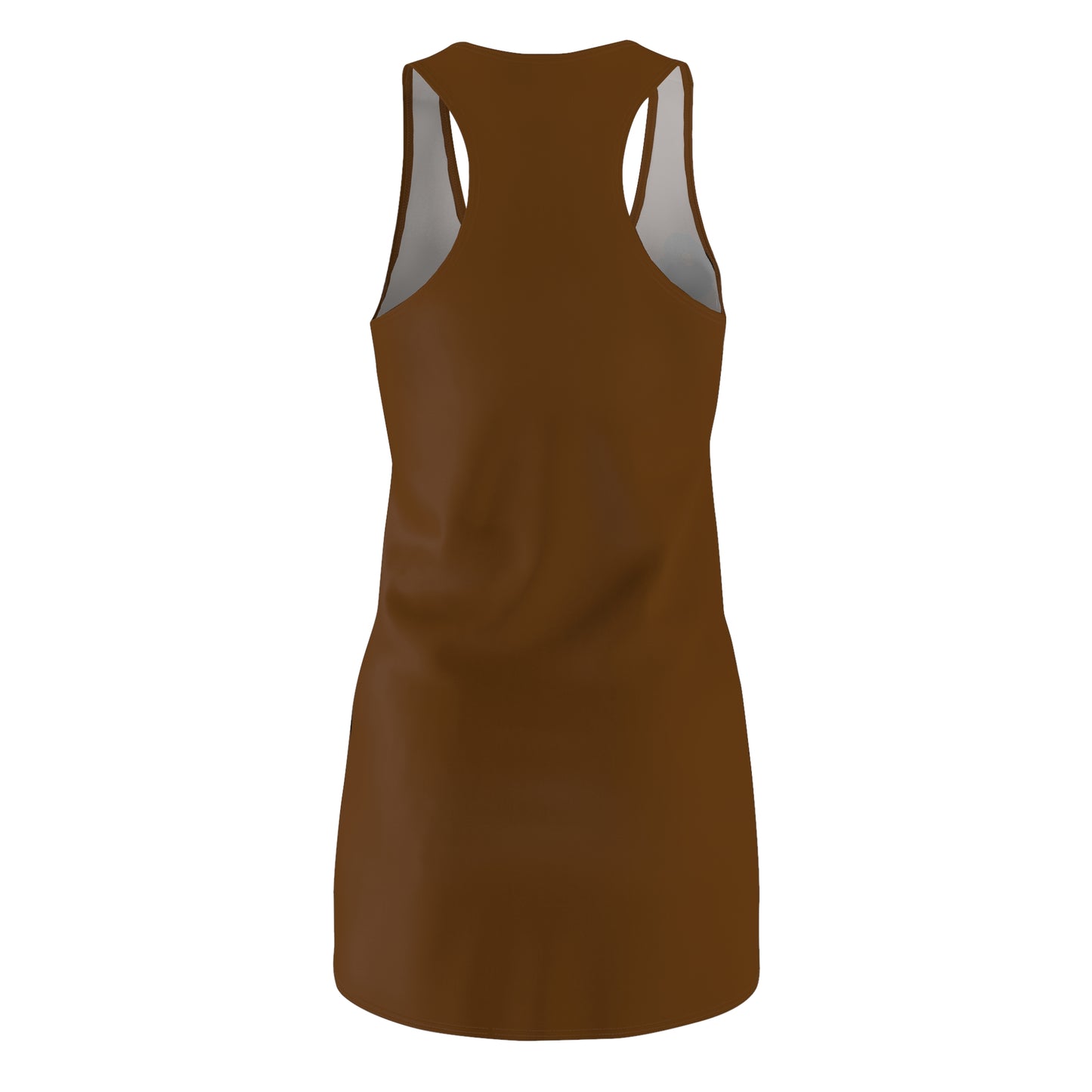 GRUMONH Women's Cut & Sew Racerback Dress Brown