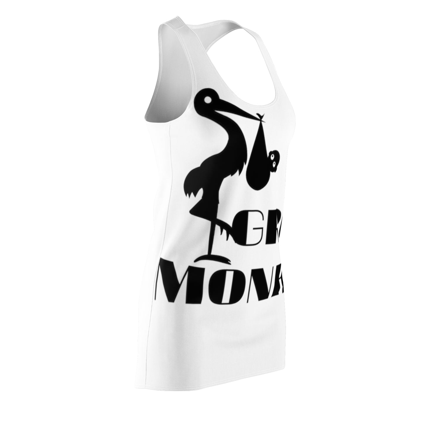 GRUMONH Women's Cut & Sew Racerback Dress White