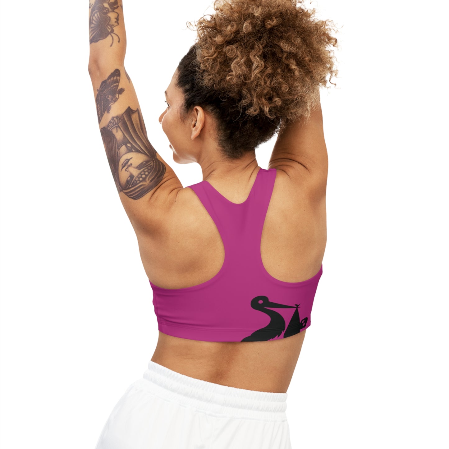 GRUMONH Seamless Sports Bra Pink