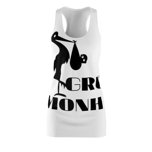 GRUMONH Women's Cut & Sew Racerback Dress White