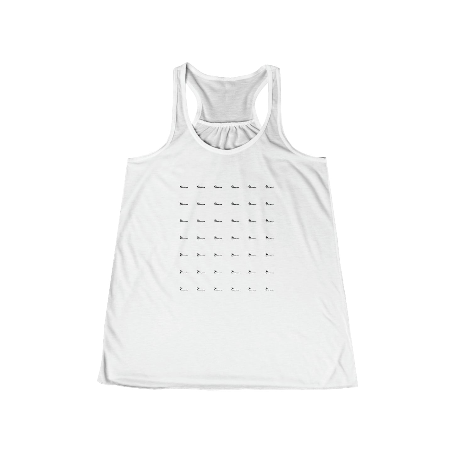 GRUMONH Women's Flowy Racerback Tank White