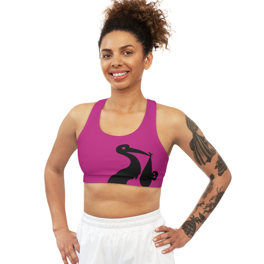 GRUMONH Seamless Sports Bra Pink