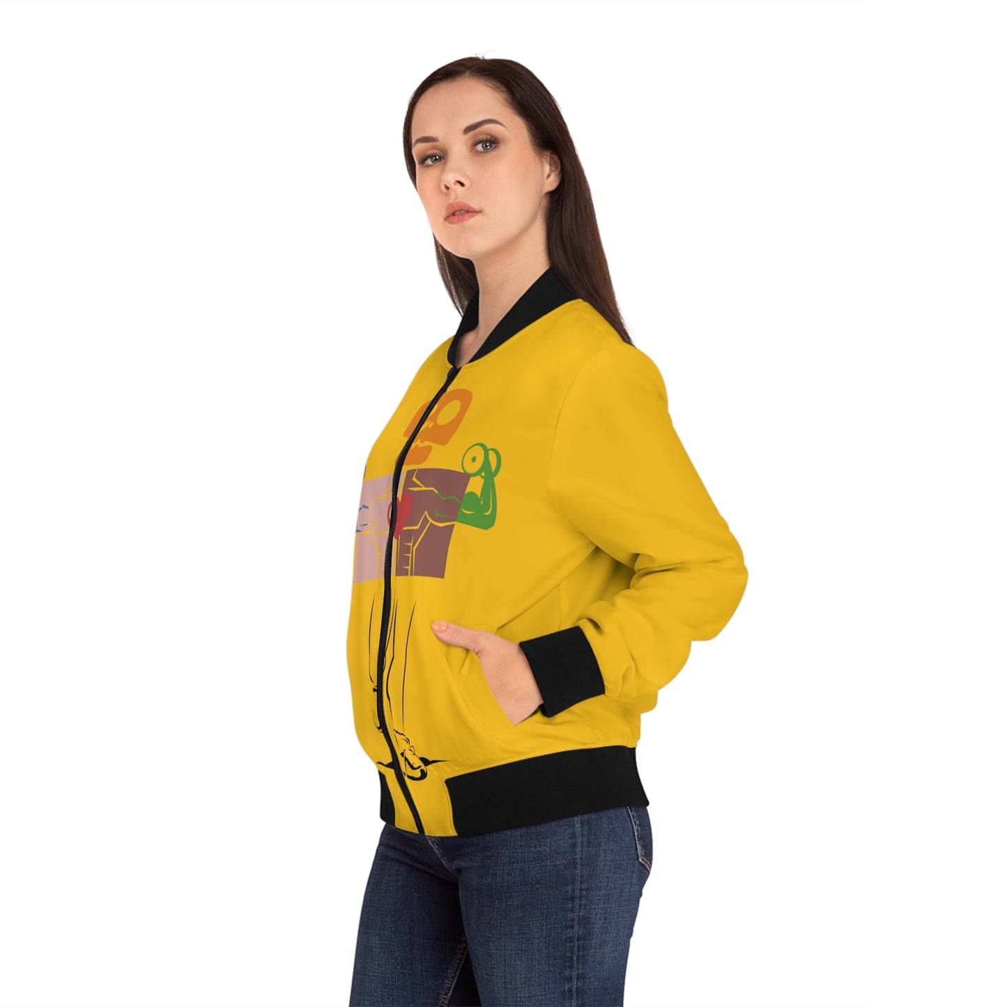 OWN MAN - Women's Bomber Jacket Yellow